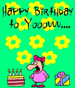 Прикольная открытка сестре на день рождения - Happy Birthday to Yoоооu