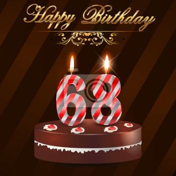 
Картинки 68-year-happy-birthday-card-with-cake-and-candles-68th-bi...