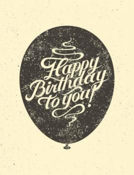 Раритетная открытка в день рождения - Happy Birthday to You